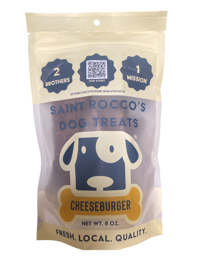 Saint Rocco's Cheeseburger treats. Dog's love these soft treats.