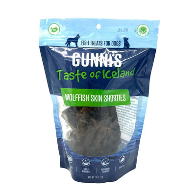 Gunni's wolf fish skin dog treats bag