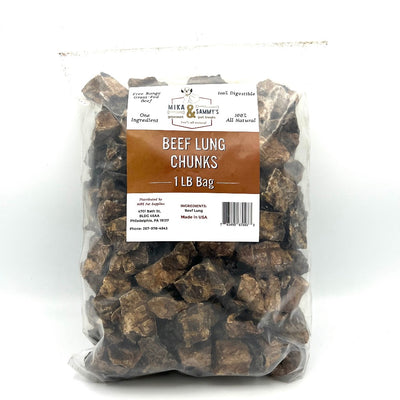 Beef lung chunks bag