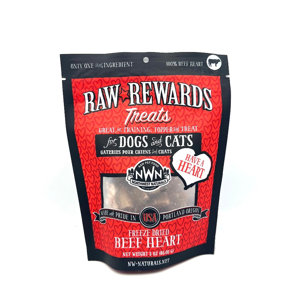 Northwest Naturals Freeze Dried Beef Heart Dog Treats-3 oz bag