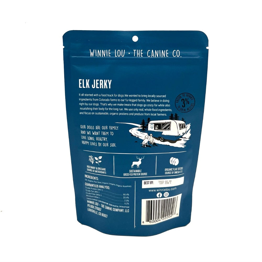 Winnie Lou Elk Jerky package back