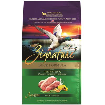 Zignature Duck Formula with probiotics for dogs