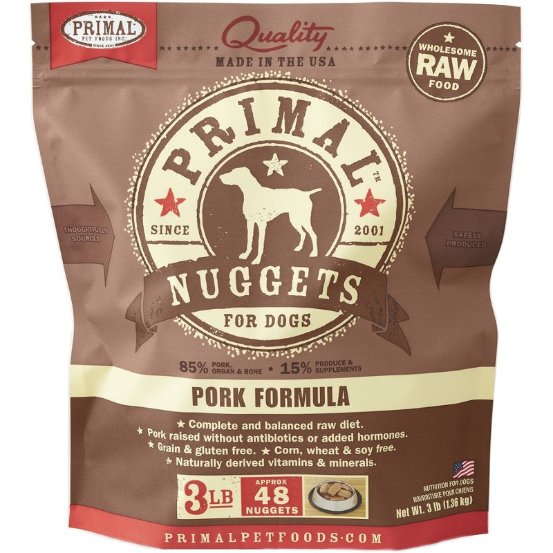 Primal Pork nuggets for dogs