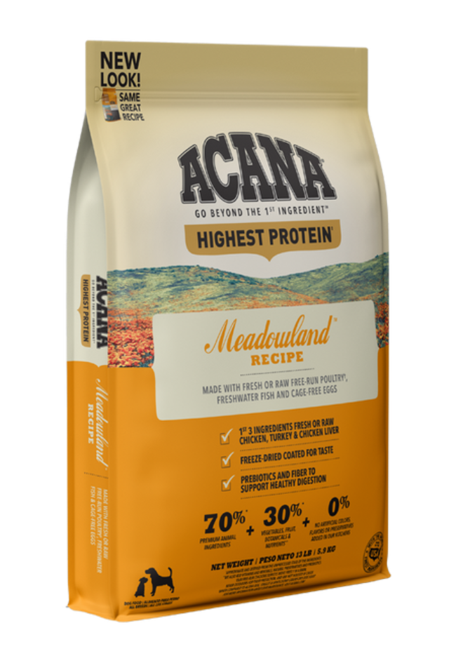 Acana Meadowland recipe dry dog food