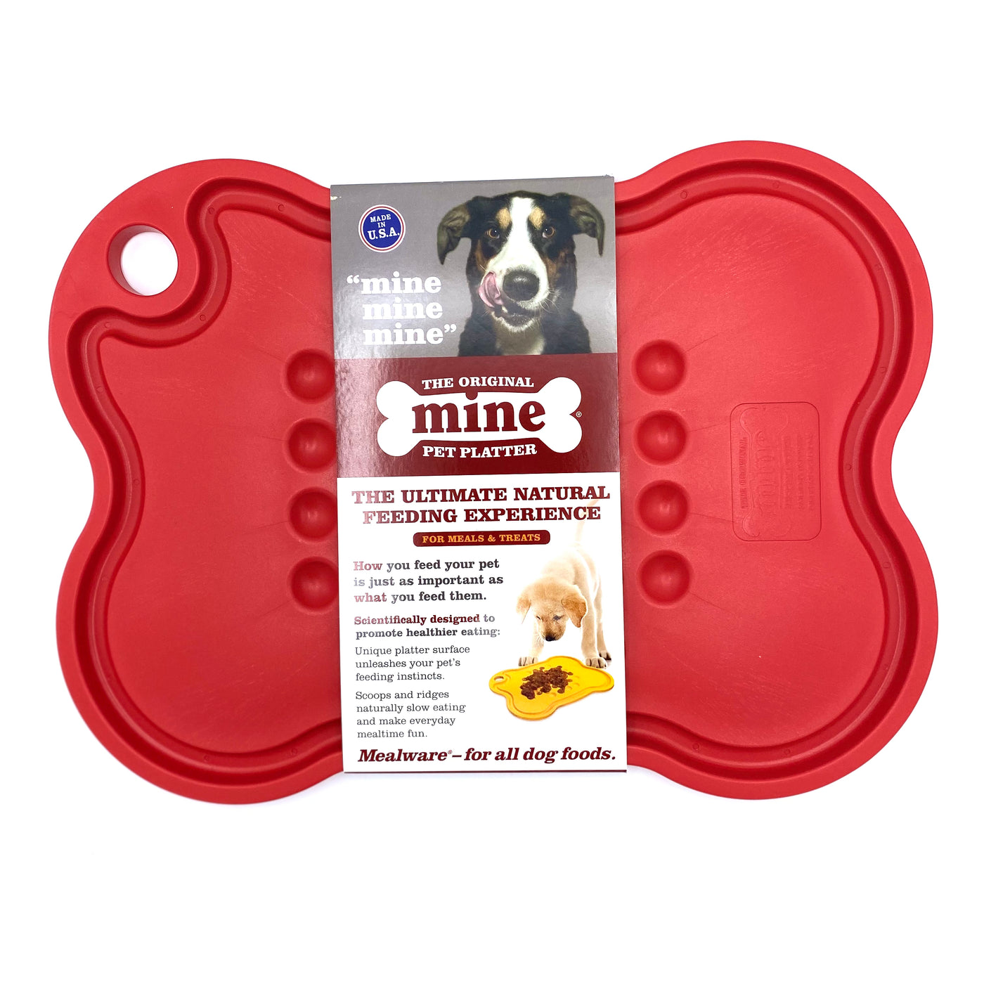 Mine Pet Platter LG Red