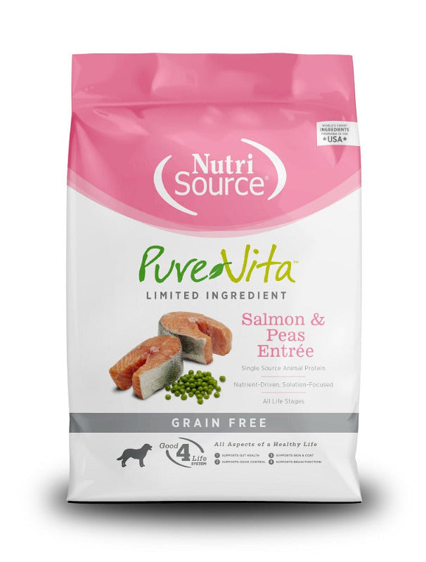 Pure Vita salmon and peas dry dog food